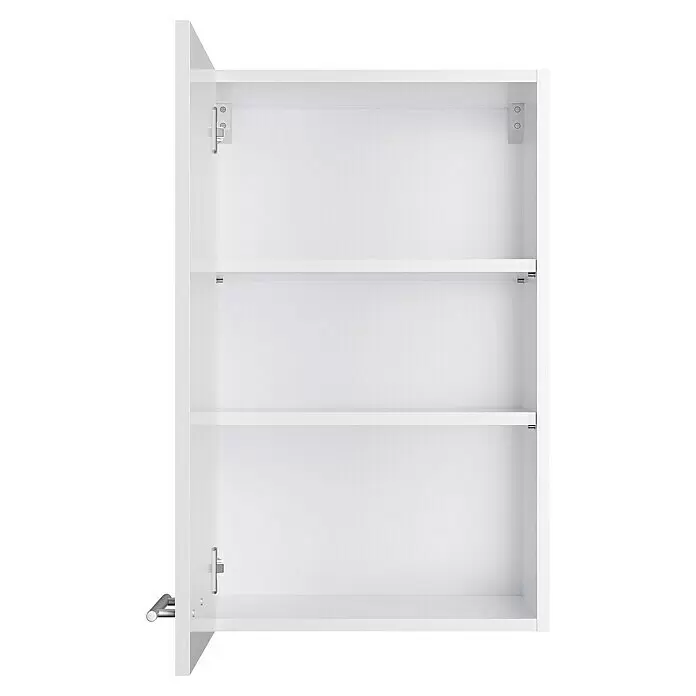 Optifit Hängeschrank Optikomfort Rurik986 - L x B x H: 34,6 x 45 x 70,4 cm, Glanz Lack Weiß - Offener weißer Aufbewahrungsschrank mit drei verstellbaren Einlegeböden.