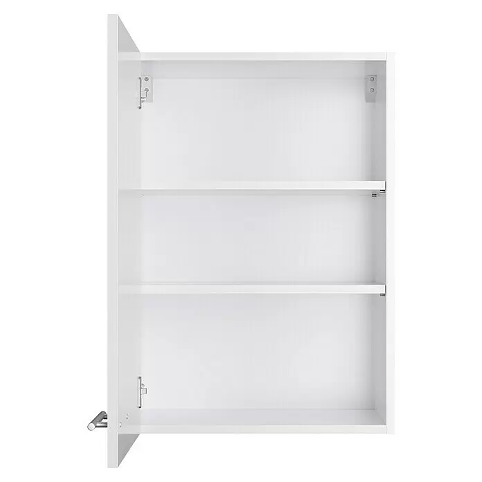 Optifit Hängeschrank Optikomfort Rurik986 - L x B x H: 34,6 x 50 x 70,4 cm, Glanz Lack Weiß - Weißer, offener Wandschrank mit zwei Einlegeböden.