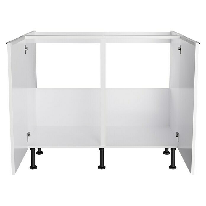 Optifit Spülenunterschrank Optikomfort Arvid 986 (58,1 x 100 x 87 cm, Glanz Lack Weiß) | BAUHAUS