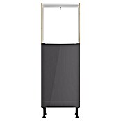 Optifit Midischrank Optikomfort Linus984 (L x B x H: 58,1 x 60 x 176,6 cm, Glanz Lack Anthrazit, Für Einbaubackofen und integrierbaren Kühlschrank) | BAUHAUS