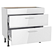 Optifit Unterschrank Optikomfort Rurik986 (L x B x H: 58,1 x 90 x 87 cm, Glanz Lack Weiß, Platz für einen Einbauherd) | BAUHAUS