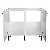 Optifit Spülenunterschrank Optikomfort Rurik986 (L x B x H: 58,1 x 100 x 87 cm, Glanz Lack Weiß) | BAUHAUS