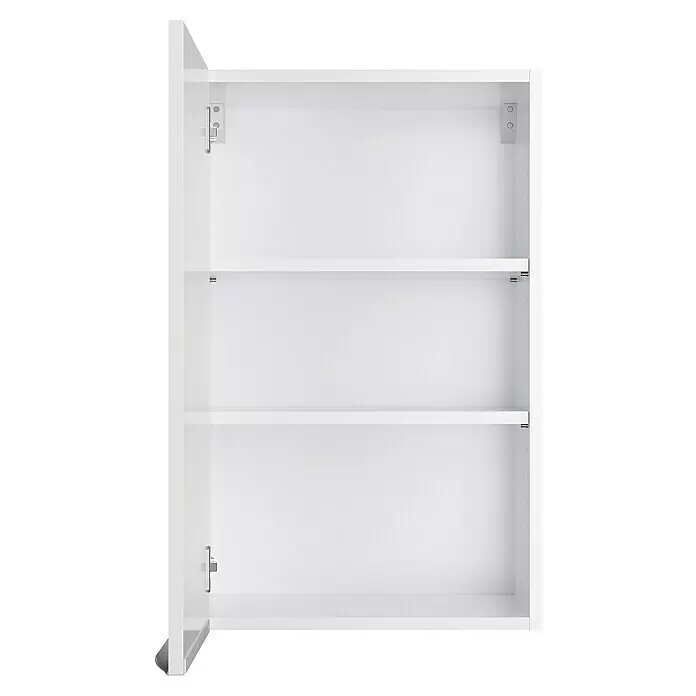 Optifit Hängeschrank Optikomfort Arvid 986 - L x B x H: 34,6 x 45 x 70,4 cm, Glanz Lack Weiß - Weißer offener Wandschrank mit drei verstellbaren Einlegeböden.