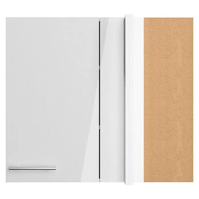 Optifit Eck-Hängeschrank Optikomfort Rurik986L x B x H: 34,6 x 85 x 70,4 cm, Glanz Lack Weiß