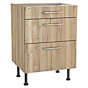 Optifit Unterschrank Erik290 (L x B x H: 58,1 x 60 x 87 cm, Nachbildung Wildeiche, Mit 3 Schubkästen) | BAUHAUS