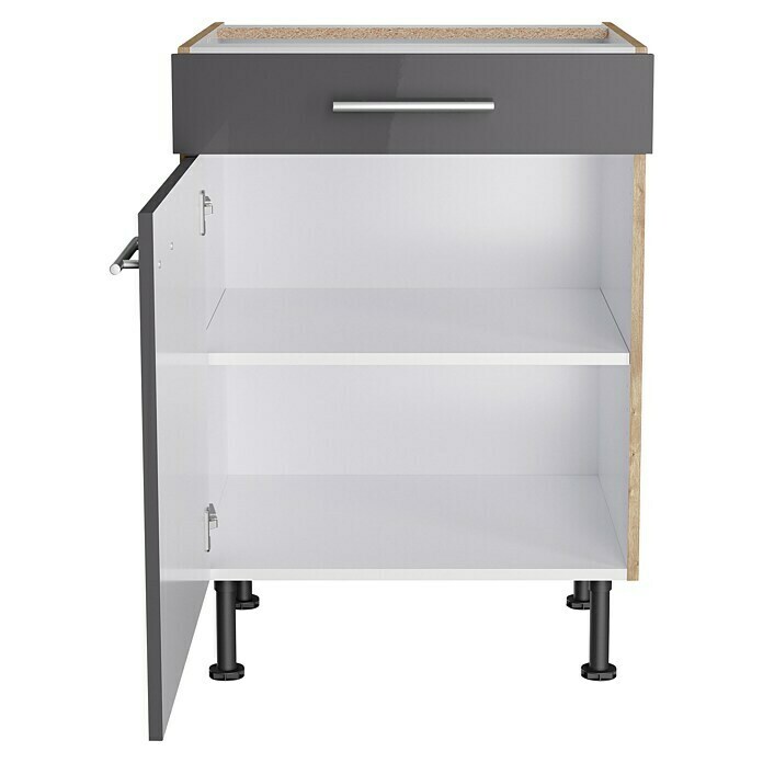 Optifit Unterschrank Jonte984 (L x B x H: 58,1 x 60 x 87 cm, Glanz Lack Anthrazit) | BAUHAUS