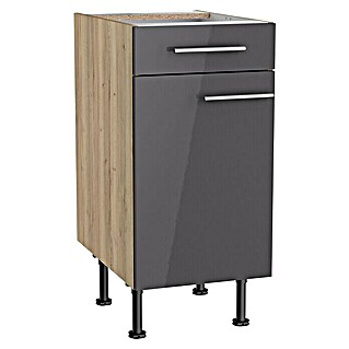 Optifit Unterschrank Jonte984 (L x B x H: 58,1 x 40 x 87 cm, Glanz Lack Anthrazit)