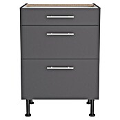 Optifit Unterschrank Ingvar420 (L x B x H: 58,1 x 60 x 87 cm, Anthrazit matt, Mit Schubkästen) | BAUHAUS