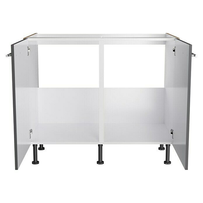 Optifit Spülenunterschrank Jonte984 (L x B x H: 58,1 x 100 x 87 cm, Glanz Lack Anthrazit) | BAUHAUS