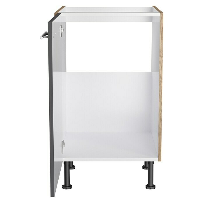 Optifit Spülenunterschrank Jonte984 (L x B x H: 58,1 x 50 x 87 cm, Glanz Lack Anthrazit) | BAUHAUS