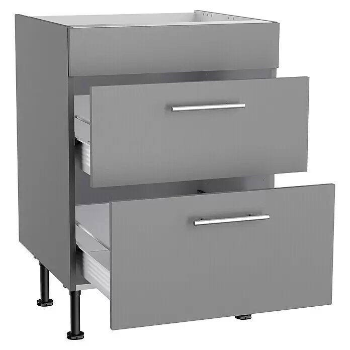Optifit Unterschrank Optikomfort Mats825L x B x H: 58,1 x 60 x 87 cm, Basaltgrau, Platz für Kochfeld