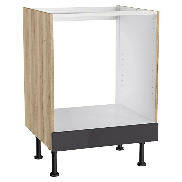 Optifit Herd-Umbauschrank Optikomfort Linus984 (L x B x H: 58,1 x 60 x 87 cm, Glanz Lack Anthrazit) | BAUHAUS