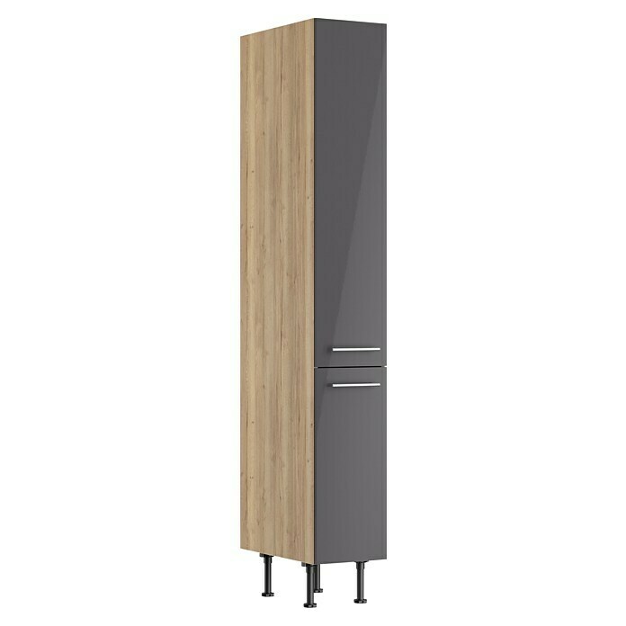 Optifit Apotheker-Hochschrank Jonte984 (58,1 x 30 x 211,8 cm, Glanz Lack Anthrazit) | BAUHAUS