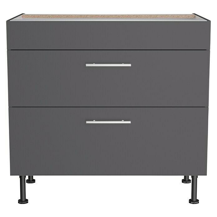 Optifit Unterschrank Ingvar420 (L x B x H: 58,1 x 90 x 87 cm, Anthrazit matt, Für Kochfeld) | BAUHAUS