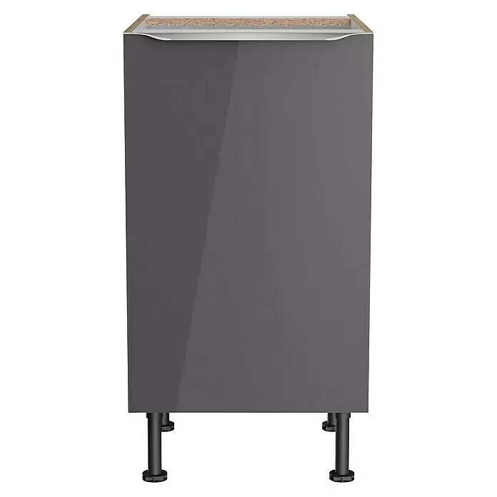 Optifit Unterschrank Optikomfort Linus984L x B x H: 58,1 x 45 x 87 cm, Glanz Lack Anthrazit