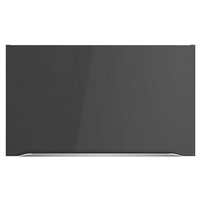 Optifit Hängeschrank Optikomfort Linus984 - L x B x H: 34,6 x 60 x 35,2 cm, Glanz Lack Anthrazit - Dunkelgraue glänzende Magnettafel mit weißer Stiftablage.