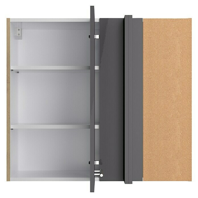 Optifit Eck-Hängeschrank Jonte984 (L x B x H: 34,6 x 85 x 70,4 cm, Glanz Lack Anthrazit) | BAUHAUS