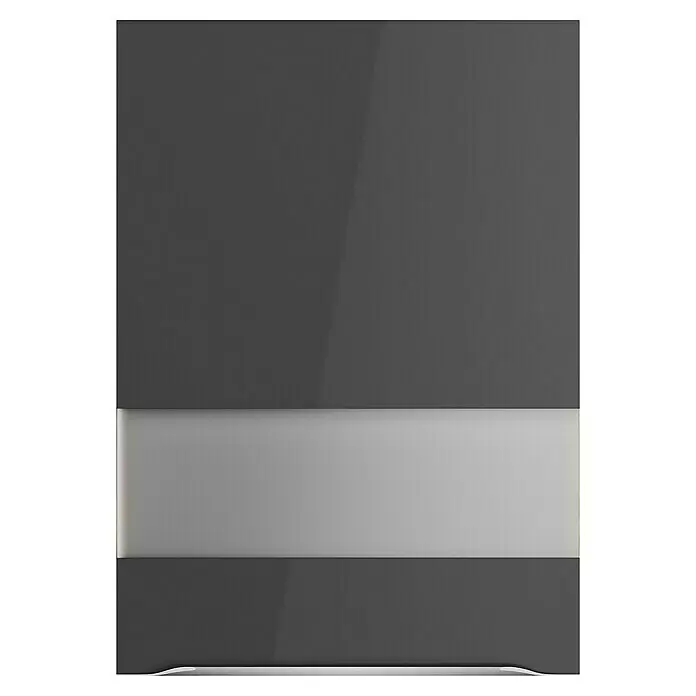 Optifit Glas-Hängeschrank Optikomfort Linus984 - L x B x H: 34,6 x 50 x 70,4 cm, Glanz Lack Anthrazit - Vorderansicht