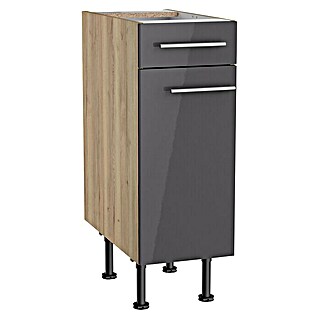 Optifit Unterschrank Jonte984 (L x B x H: 58,1 x 30 x 87 cm, Glanz Lack Anthrazit)