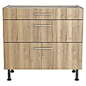 Optifit Unterschrank Erik290 (L x B x H: 58,1 x 90 x 87 cm, Nachbildung Wildeiche, Mit 3 Schubkästen) | BAUHAUS