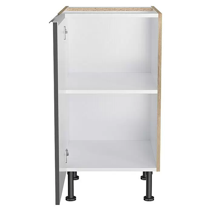 Optifit Unterschrank Optikomfort Linus984L x B x H: 58,1 x 45 x 87 cm, Glanz Lack Anthrazit