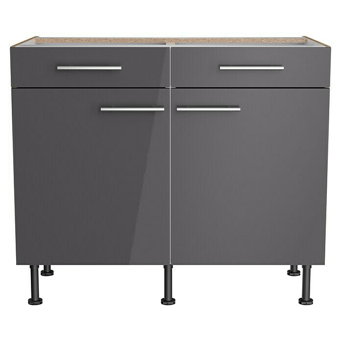 Optifit Unterschrank Jonte984 (L x B x H: 58,1 x 100 x 87 cm, Glanz Lack Anthrazit) | BAUHAUS