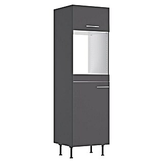 Optifit Hochschrank Ingvar420 (L x B x H: 58,1 x 60 x 211,8 cm, Anthrazit matt, Für Backofen und integrierbaren Kühlschrank)