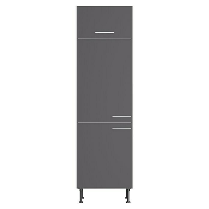 Optifit Hochschrank Ingvar420 (L x B x H: 58,1 x 60 x 211,8 cm, Anthrazit matt, Für integrierbaren Kühlschrank) | BAUHAUS