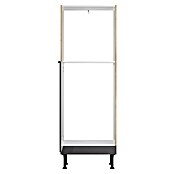 Optifit Midischrank Optikomfort Linus984 (L x B x H: 58,1 x 60 x 176,6 cm, Glanz Lack Anthrazit, Für Einbaubackofen und integrierbaren Kühlschrank) | BAUHAUS