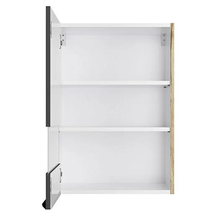 Optifit Glas-Hängeschrank Optikomfort Linus984 - L x B x H: 34,6 x 50 x 70,4 cm, Glanz Lack Anthrazit - Vorderansicht