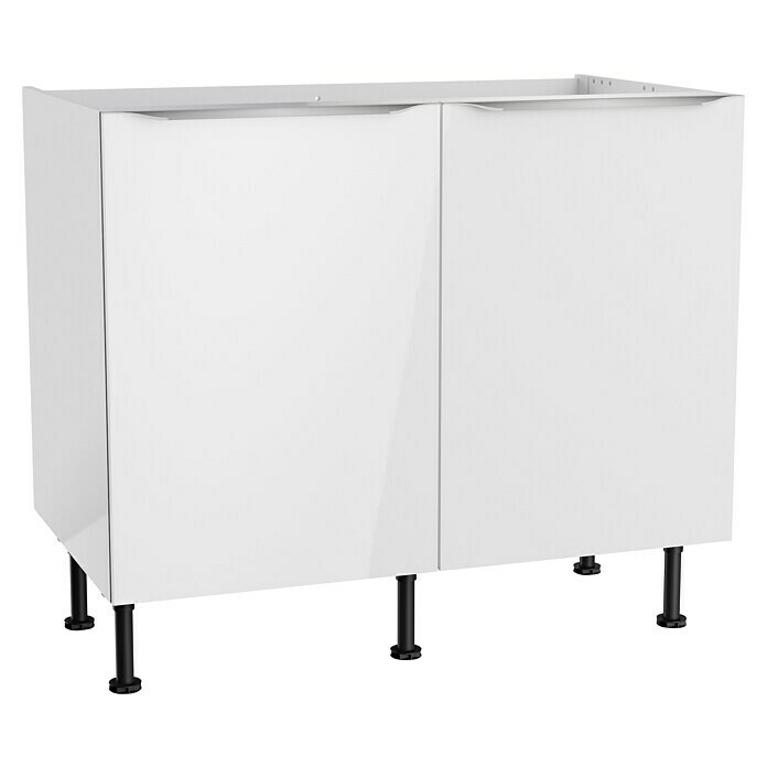 Optifit Spülenunterschrank Optikomfort Arvid 986 (58,1 x 100 x 87 cm, Glanz Lack Weiß) | BAUHAUS