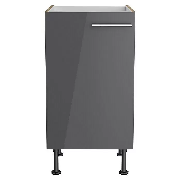 Optifit Spülenunterschrank Jonte984L x B x H: 58,1 x 45 x 87 cm, Glanz Lack Anthrazit