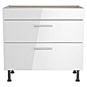 Optifit Unterschrank Optikomfort Rurik986 (L x B x H: 58,1 x 90 x 87 cm, Glanz Lack Weiß, Platz für einen Einbauherd) | BAUHAUS