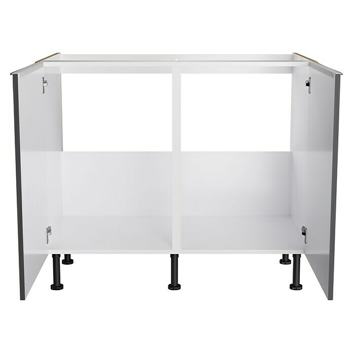 Optifit Spülenunterschrank Optikomfort Linus984 (L x B x H: 58,1 x 100 x 87 cm, Glanz Lack Anthrazit) | BAUHAUS