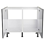 Optifit Spülenunterschrank Optikomfort Linus984 (L x B x H: 58,1 x 100 x 87 cm, Glanz Lack Anthrazit) | BAUHAUS