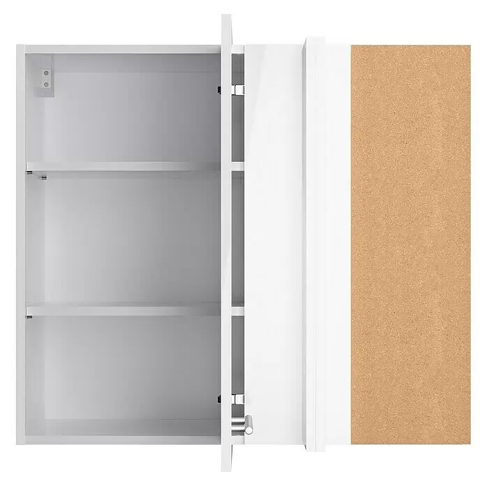 Optifit Eck-Hängeschrank Optikomfort Rurik986L x B x H: 34,6 x 85 x 70,4 cm, Glanz Lack Weiß