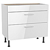 Optifit Unterschrank Optikomfort Rurik986 (L x B x H: 58,1 x 90 x 87 cm, Glanz Lack Weiß, Platz für einen Einbauherd) | BAUHAUS