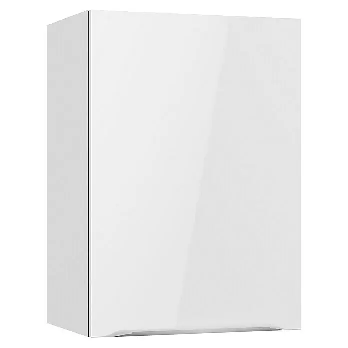 Optifit Hängeschrank Optikomfort Arvid 986 - L x B x H: 34,6 x 50 x 70,4 cm, Glanz Lack Weiß - Weißer hochglänzender Aufbewahrungsschrank.