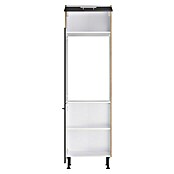 Optifit Hochschrank Jonte984 (L x B x H: 58,1 x 60 x 211,8 cm, Glanz Lack Anthrazit, Für integrierbaren Kühlschrank) | BAUHAUS