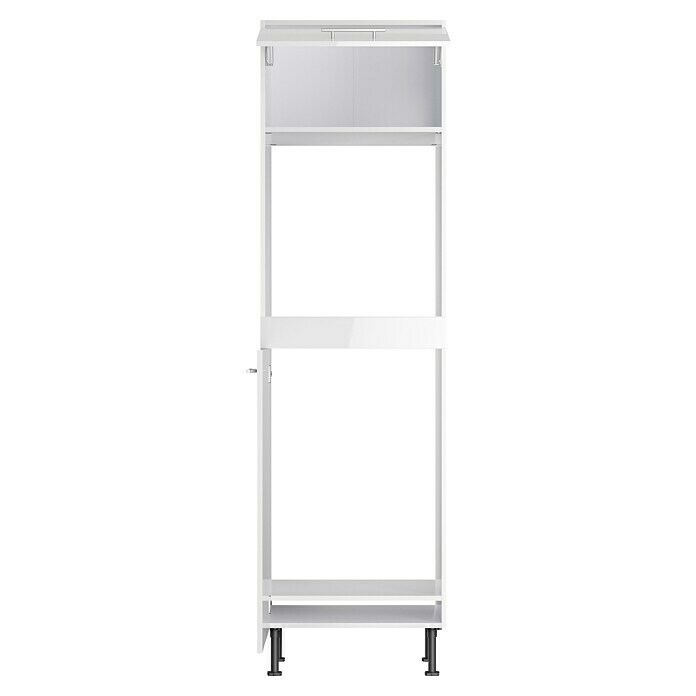 Optifit Geräteumbauschrank Optikomfort Rurik986 (L x B x H: 58,1 x 60 x 211,8 cm, Glanz Lack Weiß, Für Backofen und integrierbaren Kühlschrank) | BAUHAUS