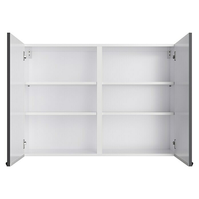 Optifit Hängeschrank Optikomfort Linus984 (L x B x H: 34,6 x 100 x 70,4 cm, Glanz Lack Anthrazit) | BAUHAUS