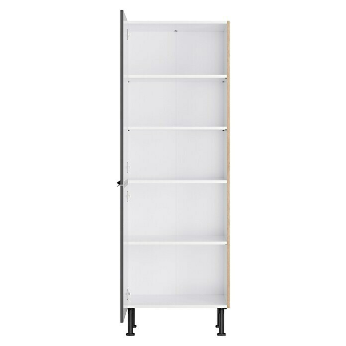 Optifit Midischrank Optikomfort Linus984 (L x B x H: 58,1 x 60 x 176,6 cm, Glanz Lack Anthrazit) | BAUHAUS