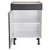 Optifit Unterschrank Optikomfort Linus984 (L x B x H: 58,1 x 60 x 87 cm, Glanz Lack Anthrazit) | BAUHAUS