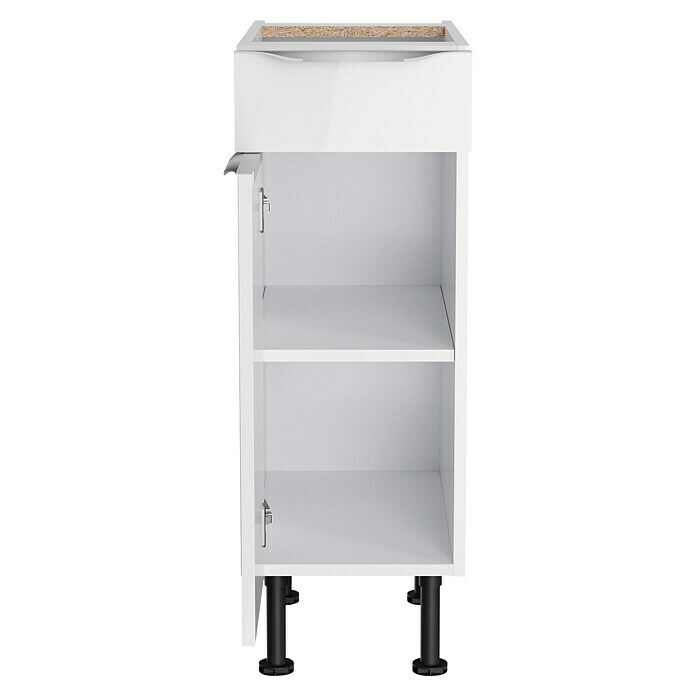 Optifit Unterschrank Optikomfort Arvid 986 (58,1 x 30 x 87 cm, Glanz Lack Weiß, Mit Schubkasten) | BAUHAUS