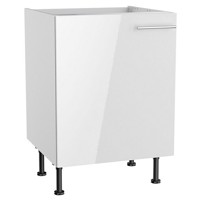 Optifit Spülenunterschrank Optikomfort Rurik986 (L x B x H: 58,1 x 60 x 87 cm, Glanz Lack Weiß) | BAUHAUS