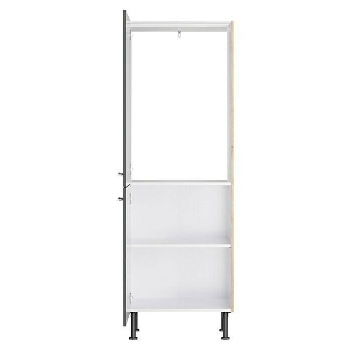 Optifit Geräteumbauschrank Jonte984 (L x B x H: 58,1 x 60 x 176,6 cm, Glanz Lack Anthrazit, Für integrierbaren Kühlschrank) | BAUHAUS