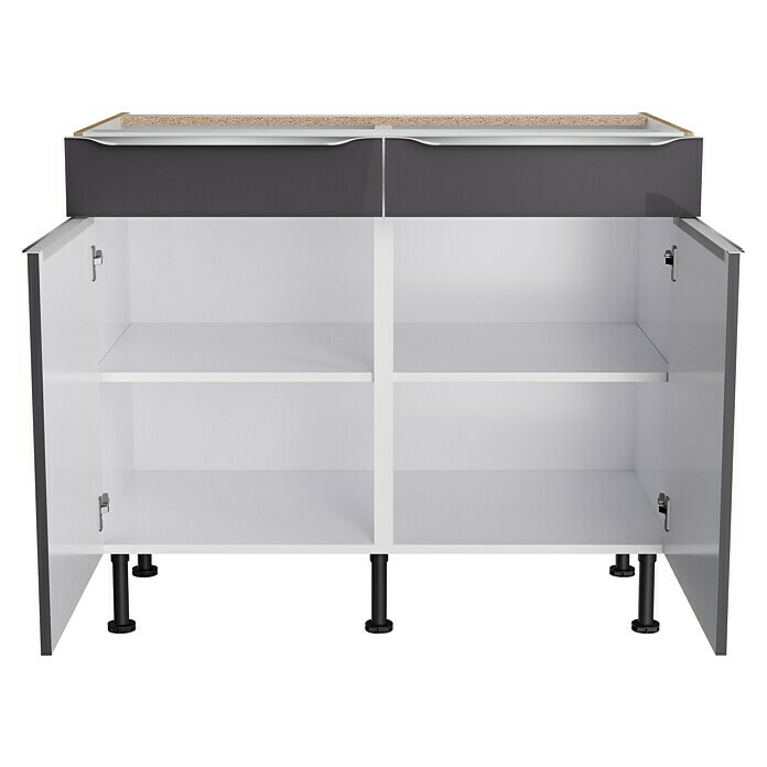 Optifit Unterschrank Optikomfort Linus984 (L x B x H: 58,1 x 100 x 87 cm, Glanz Lack Anthrazit) | BAUHAUS