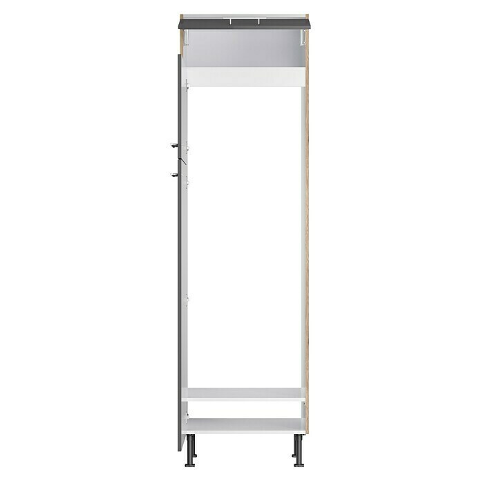 Optifit Hochschrank Jonte984 (L x B x H: 58,1 x 60 x 211,8 cm, Glanz Lack Anthrazit, Für integrierbare Kühl-Gefrierkombination) | BAUHAUS