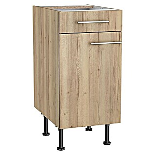 Optifit Unterschrank Erik290 (L x B x H: 58,1 x 40 x 87 cm, Nachbildung Wildeiche)