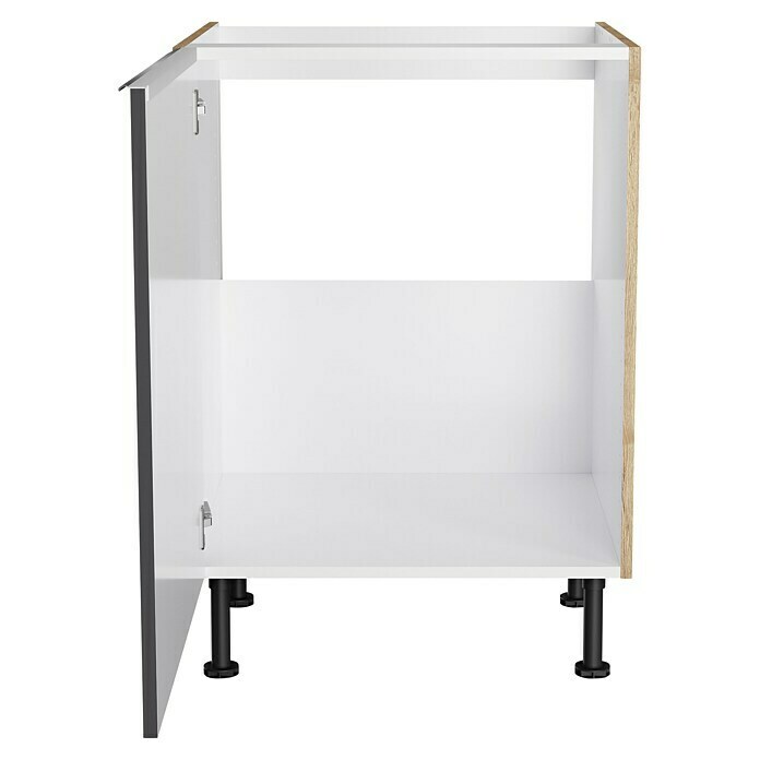 Optifit Spülenunterschrank Optikomfort Linus984 (L x B x H: 58,1 x 60 x 87 cm, Glanz Lack Anthrazit) | BAUHAUS